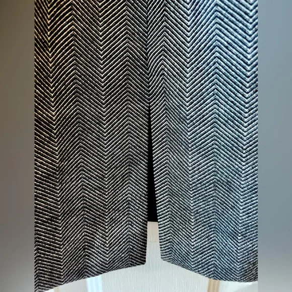Vintage Express Design Studio Black Gray Herringbone Tweed Strapless Dress Sz 0 - Picture 4 of 5